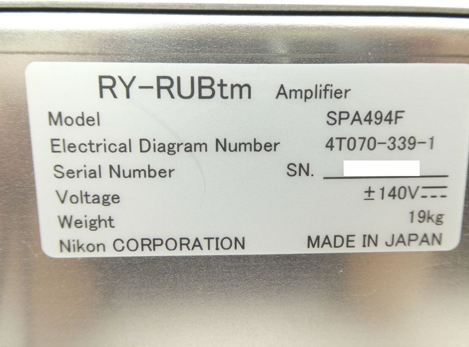 Used Nikon 4T070-339-1 RY-RUBtm Amplifier SPA494F 4S013-944 NSR-S620D Working Spare