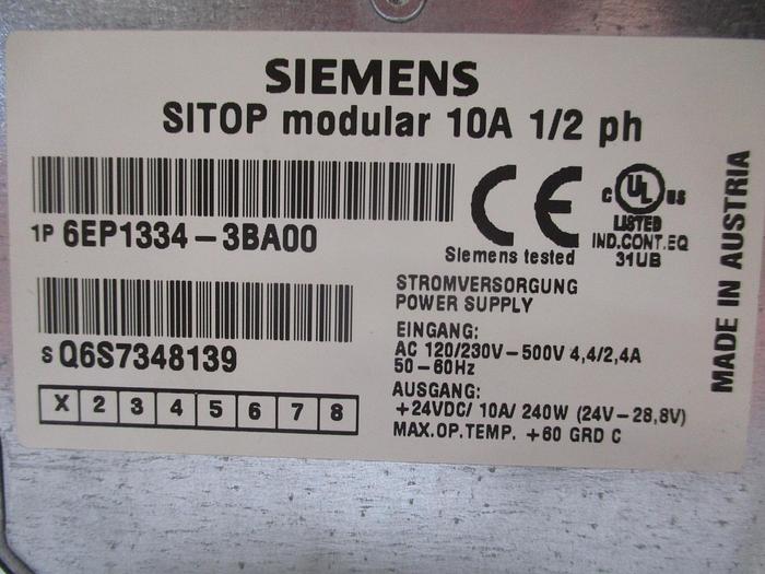 Used Siemens SITOP MODULAR 10 A