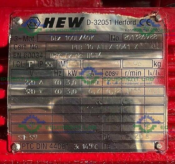 Used Buchiglasuster bmd 3600 Stirrer Drive 1200RPM w/ Hew D32051 Motor