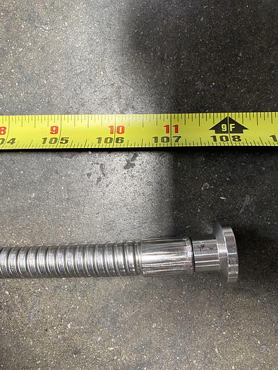 Used Stainless Steel 108" Flexible Braided Hose w/ 1/2" Sanitary Fittings & 1/4" NPT