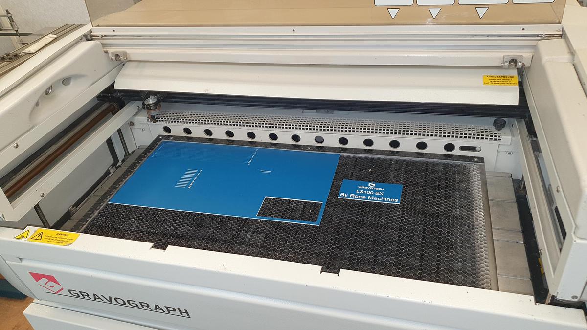 Used Gravograph LS100 EX engraving machine