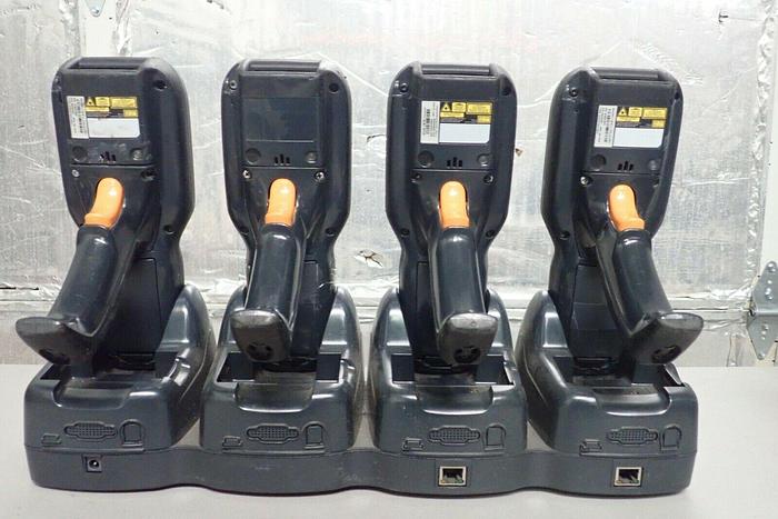 Used (22) Datalogic FalconX3+ FalconX4 Handheld Barcode Scanners w/ (5) 4-Slot Docks 783555042212