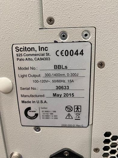 Used 2015 Sciton BBLs w/ Skin Tyte II ~ Vascular Lesions ~ Forever Bare ~ Warranty