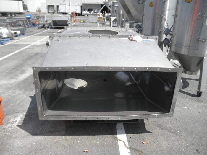 Used Hopper, 150 CF, S/st, 50" X 36" X 9', Live Bottom Bin #S740528