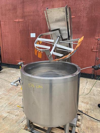 Used Kettle, 60 Gallon, S/st, Jkt, Scrape Agit, Lee, Tilt #S744220