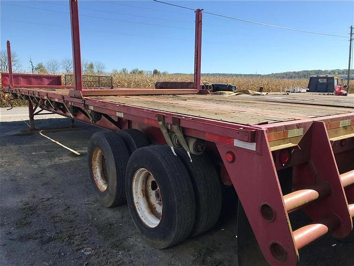 Used 2000 Fontaine Tandem-Axle Flat Bed Trailer - Red