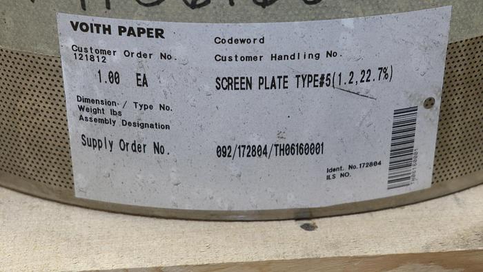 Unused Thune SP45 Screw Press Screen Segment #44528