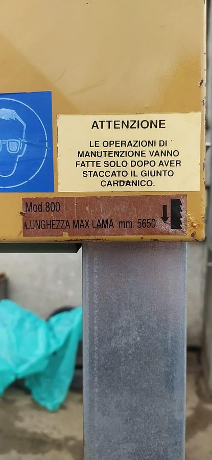 Usato Sega combinata Comap 800 con spacca verticale e impianto nastro