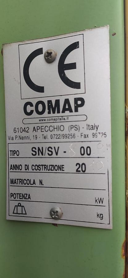 Usato Sega combinata Comap 800 con spacca verticale e impianto nastro