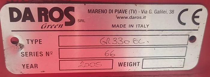 Usato Giroranghinatore  Da.Ros GR 330 EL del 2005