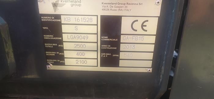 Ricondizionato 2014 Gallignani GA FB 15