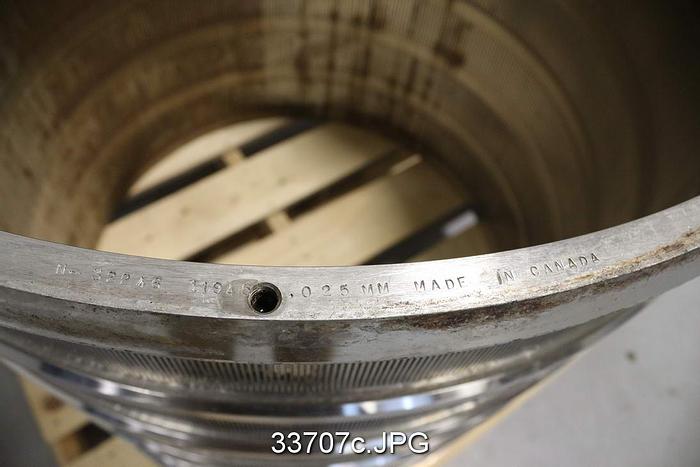 Used Voith VS 20 Pressure Screen Basket, .010" Slots #33707