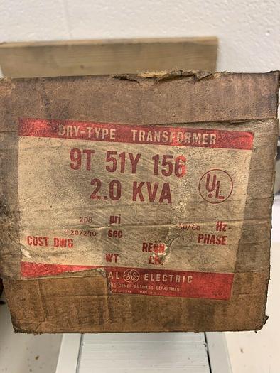 General Electric 9T51Y156 Dry Type Transformer 2.0 Kva