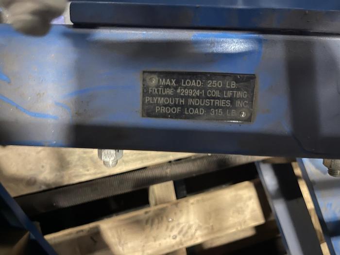 Used PLYMOUTH INDUSTRIES COIL LIFTERS MAX LOAD 250 POUNDS (FOUR AVAILABLE)