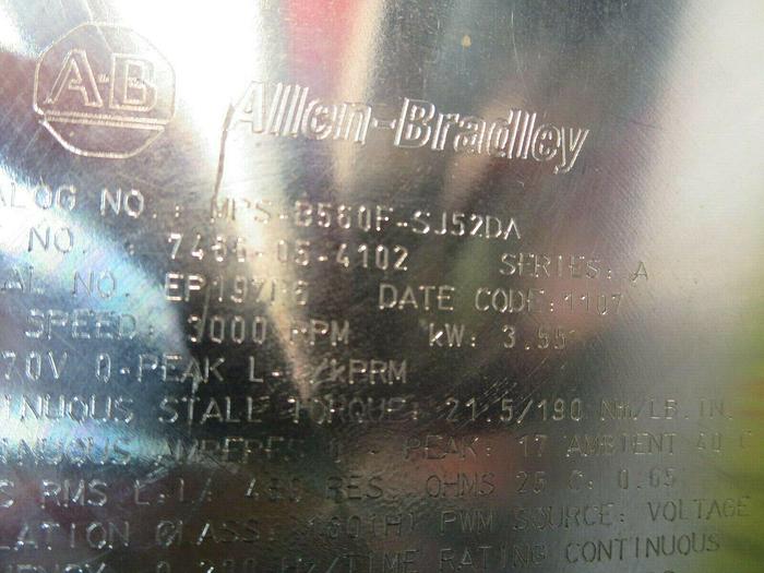 Used AQllen-Bradley (Rexel) AC Servo Motor Kinetix