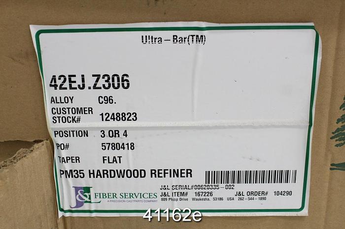 Unused Beloit DD3000/DD4000 42" Refiner Plates #41162