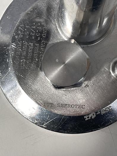 Used ITT Sherotec 5" End Cap w/ 2" and 1" Port