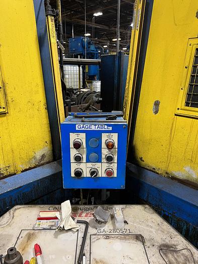 Used SAGINAW MACHINE SYSTEMS AC450MD-2 TWIN SPINDLE VERTICAL CNC LATHE