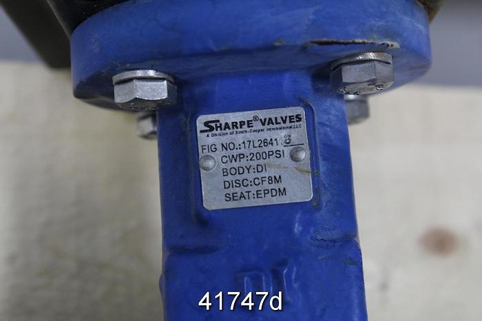 Used Sharpe 6" Air Operated Butterfly Valve #41747