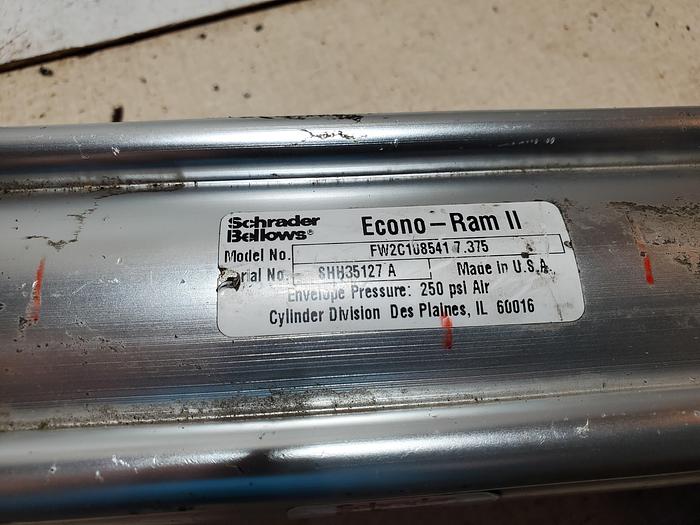 Used Schrader Bellows Econo-Ram 2 FW2C1U8541 7 .375 Pneumatic Cylinder