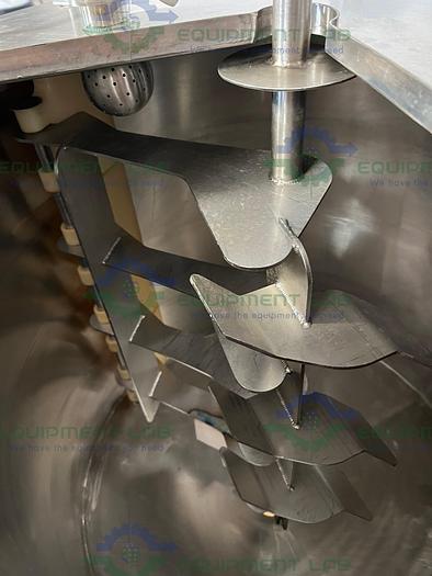 Used Metal Fabrication 50 Gallon Jacketed Mixing Tank w/ Side Sweeper, Controller