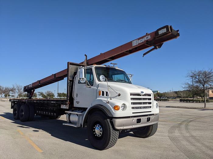 Used LOW LOW MILES!! 2007 Sterling LT7500 Flatbed W/ Cleasby 41' Roofing Conveyor. Trusted Seller!
