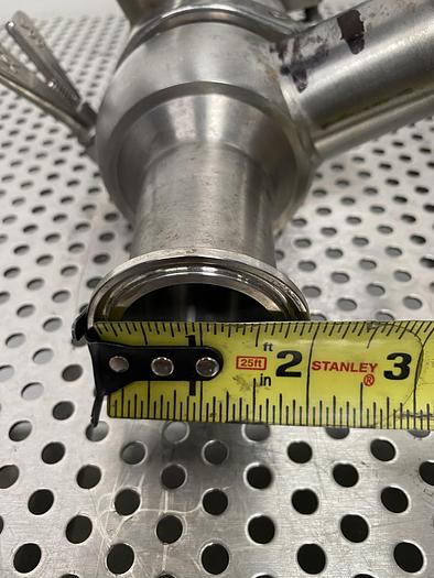 Used SPX M18BP816631TTT SW4D 1.5" S-LINE 74mm SS Valve w/ 1 1/2" Sanitary Fittings