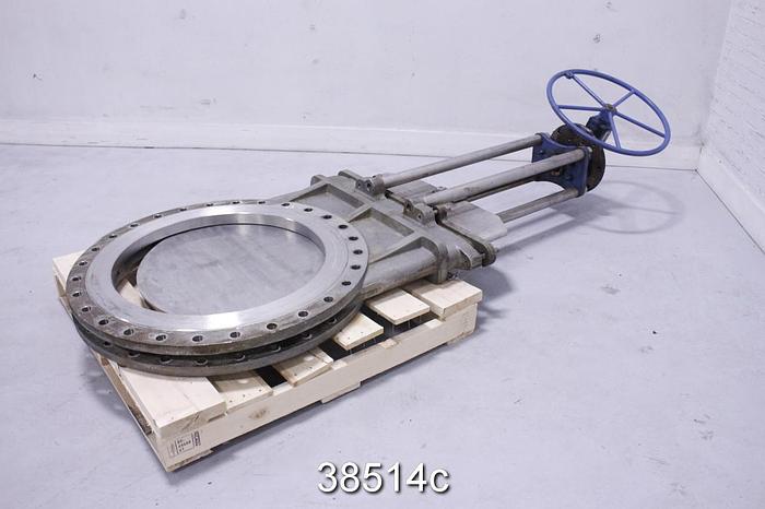 Used True Line  30" True Line Hand Operated Knife Gate Valve #38514