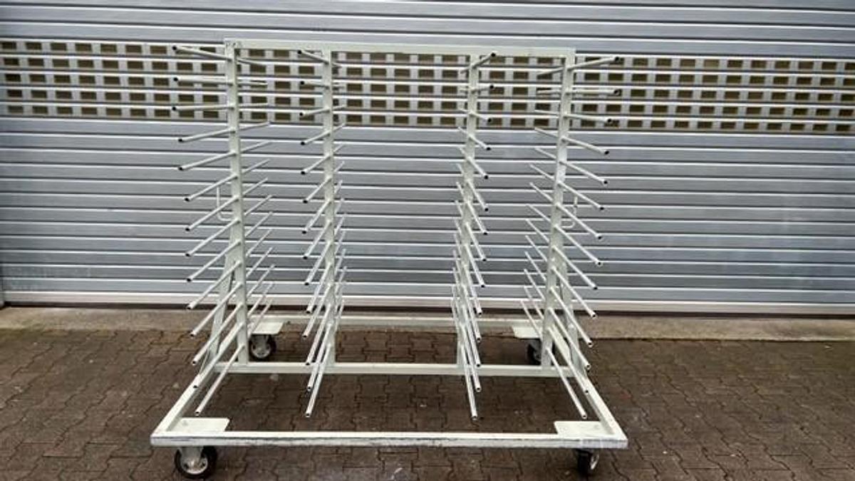 Used Shelf trolley 14 shelves, width 1500 mm