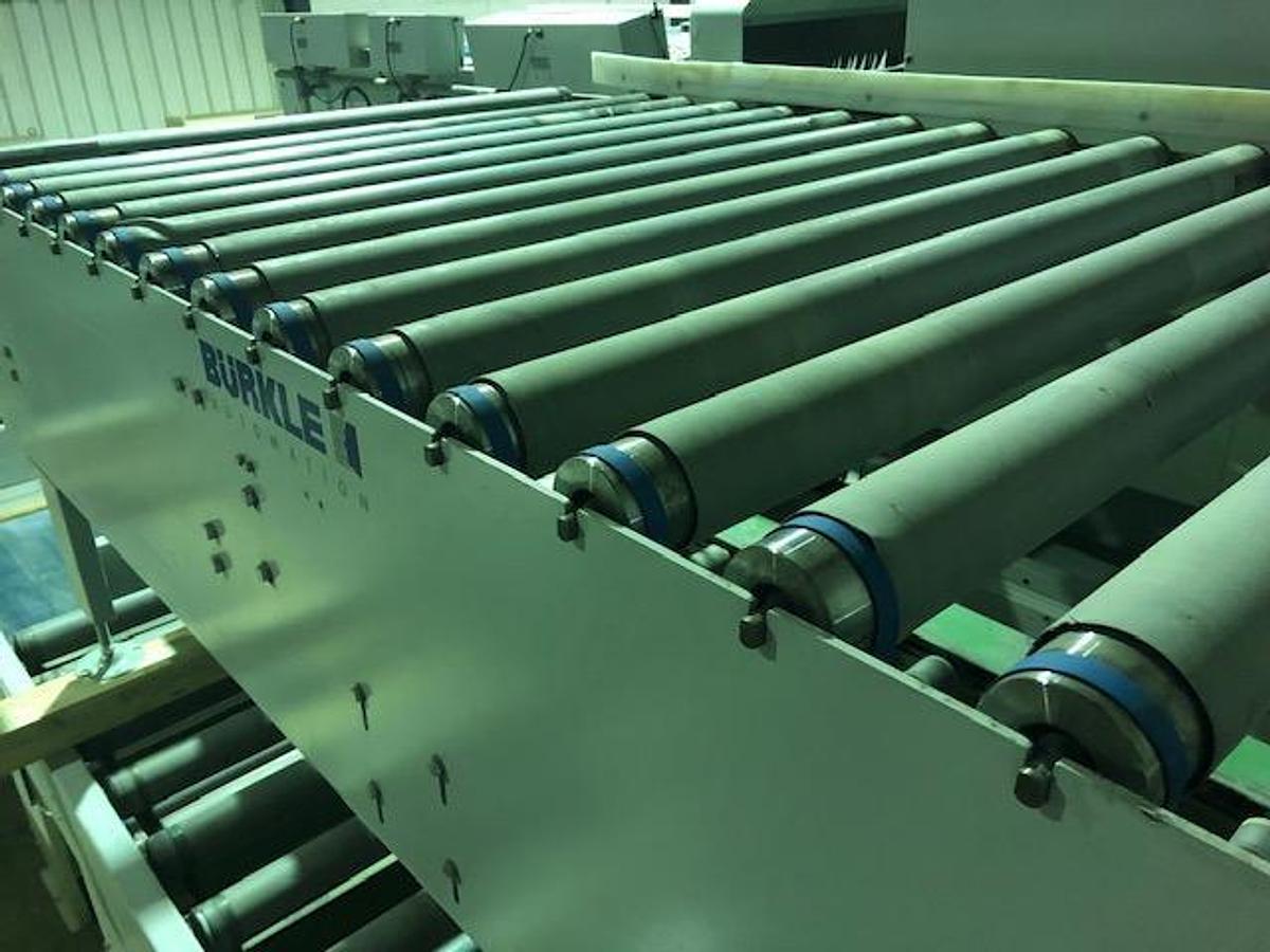 Used Bürkle roller conveyor, length 4,000 mm