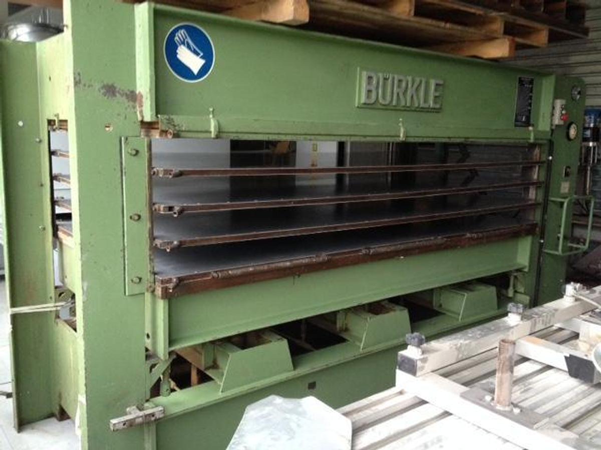 Used Veneer press Bürkle S 100, 4 decks