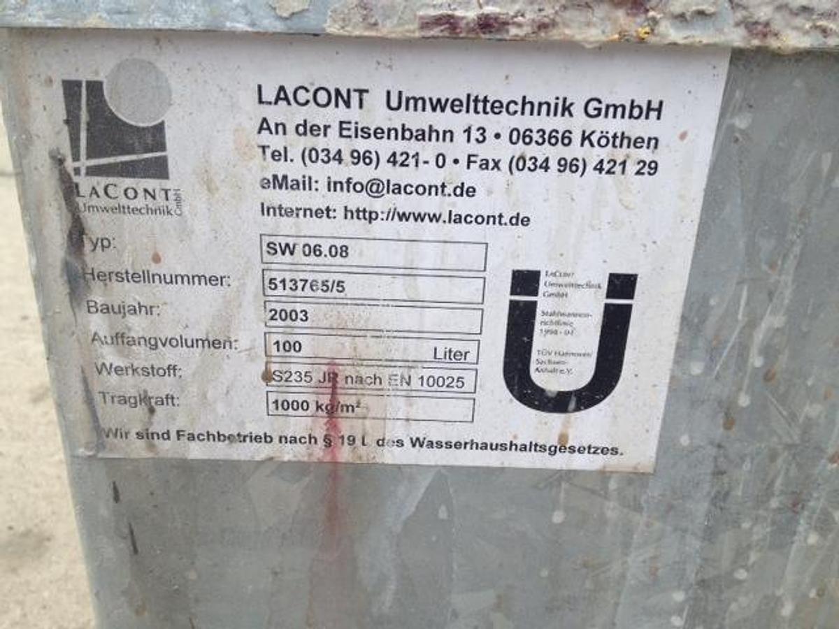 Used Auffangwanne - Kunststoff -  mit Gitterrosten