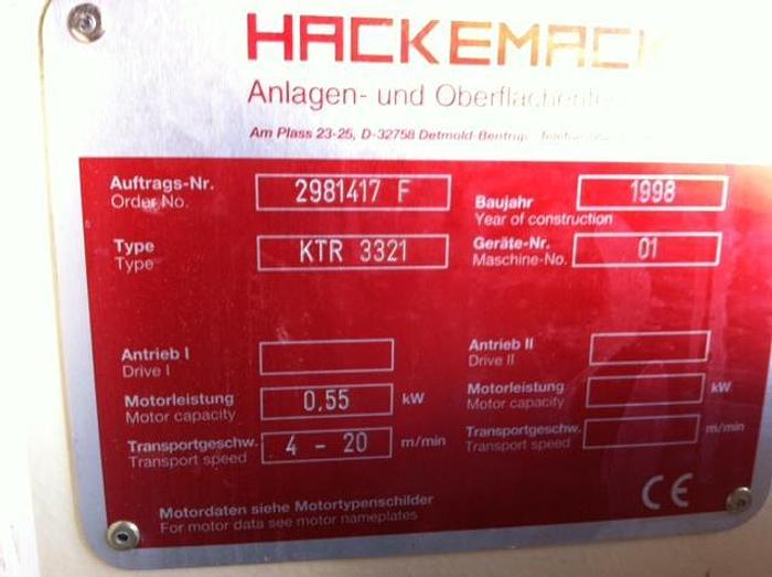 Used Juostos transportavimas Hackemack 3000 mm