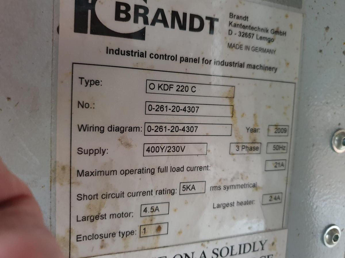 Used Brandt AMBITION 1220 FC edge banding machine