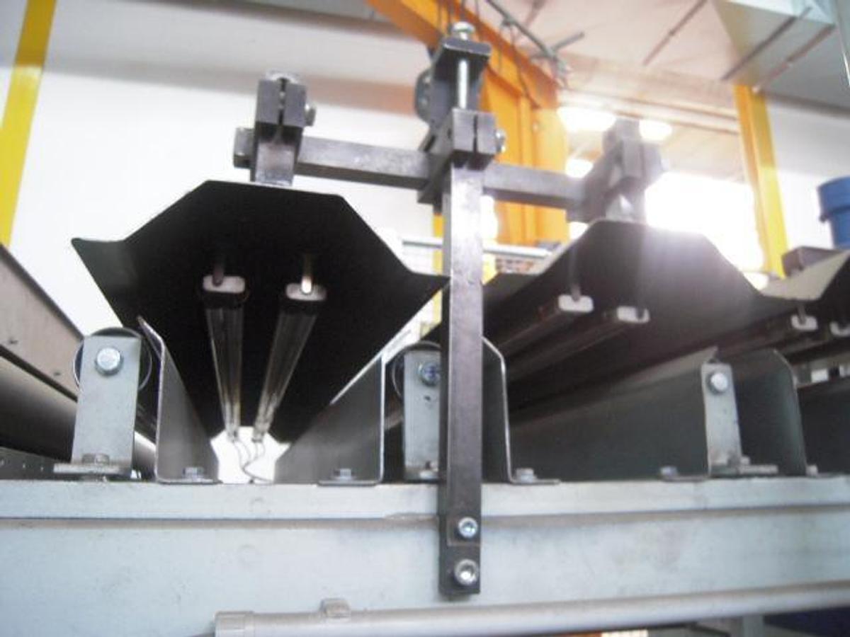 Used IR preheating with roller transport