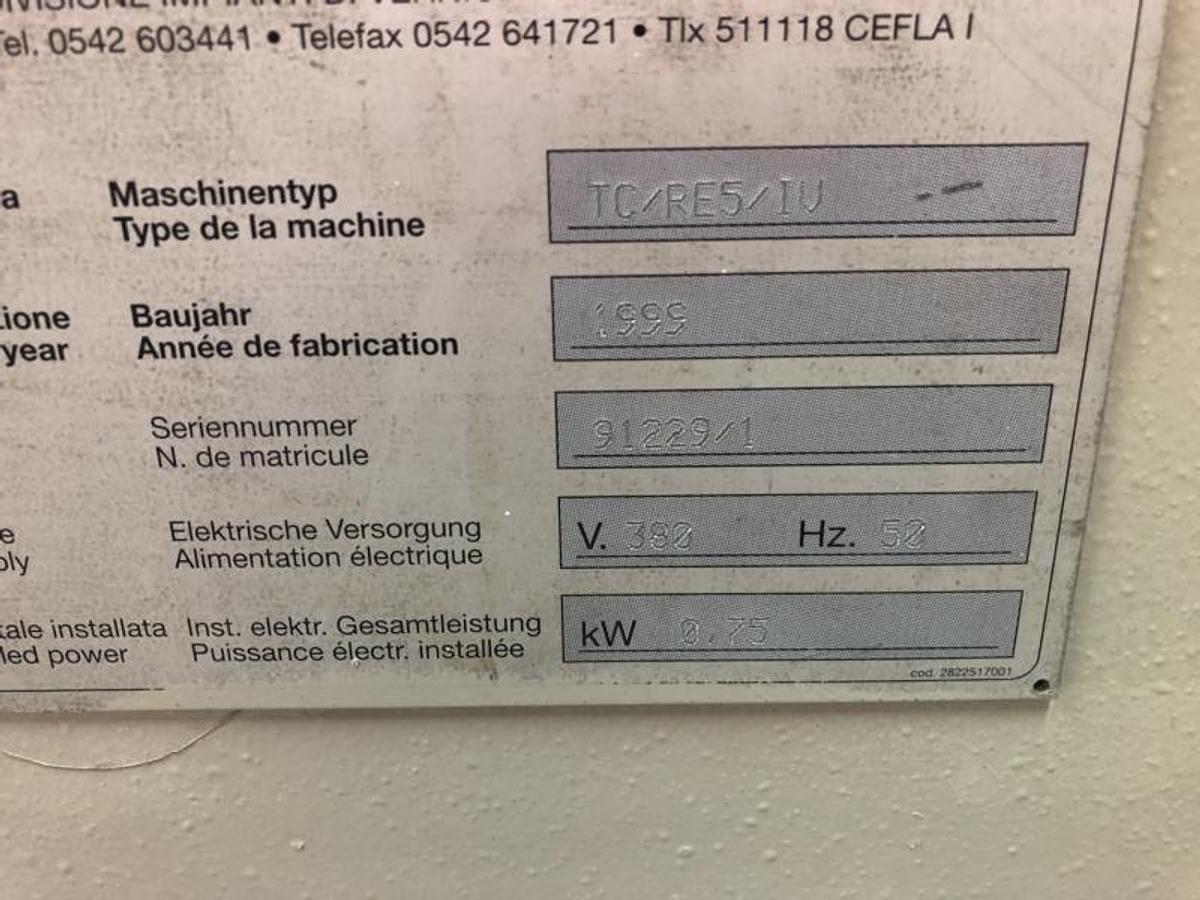 Used Cefla roller conveyor, length 3,000 mm