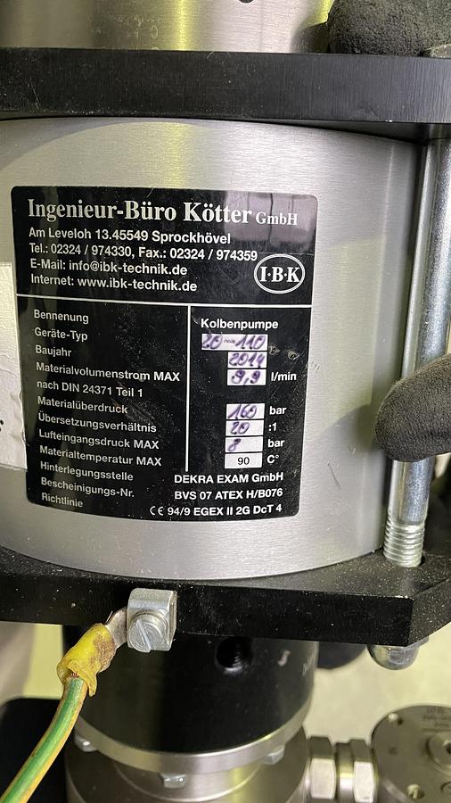 Gebraucht Kolbenpumpe IBK, 10-220 Edelstahl