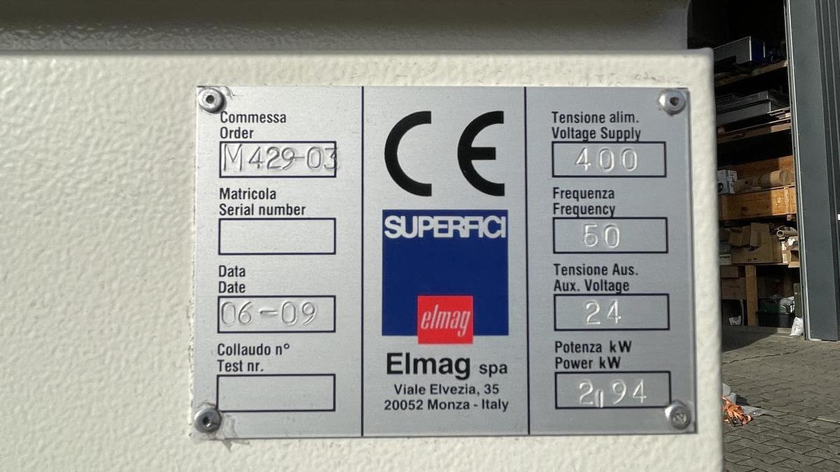 Used Superfici roller coating machine type SUPERNOVA, BEIZE