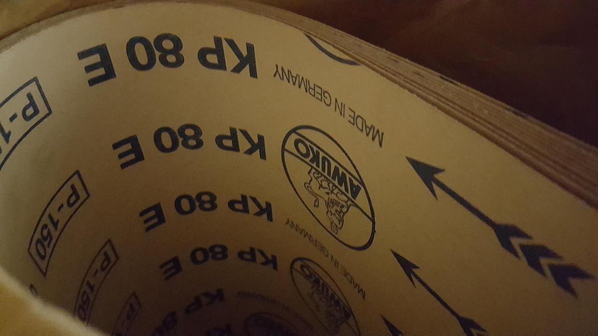 Used Sanding belts 1350x3250 mm, K 150 AWUKO