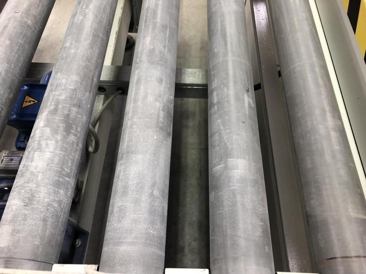 Used Cefla roller conveyor, length 3,000 mm