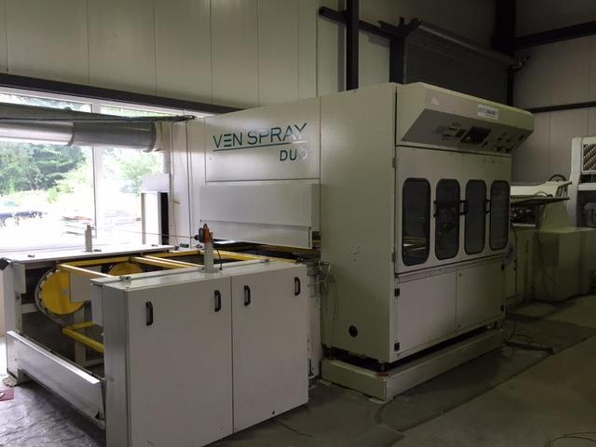 Used Venjakob HGS/-Duo/C painting system, pallet conveyor