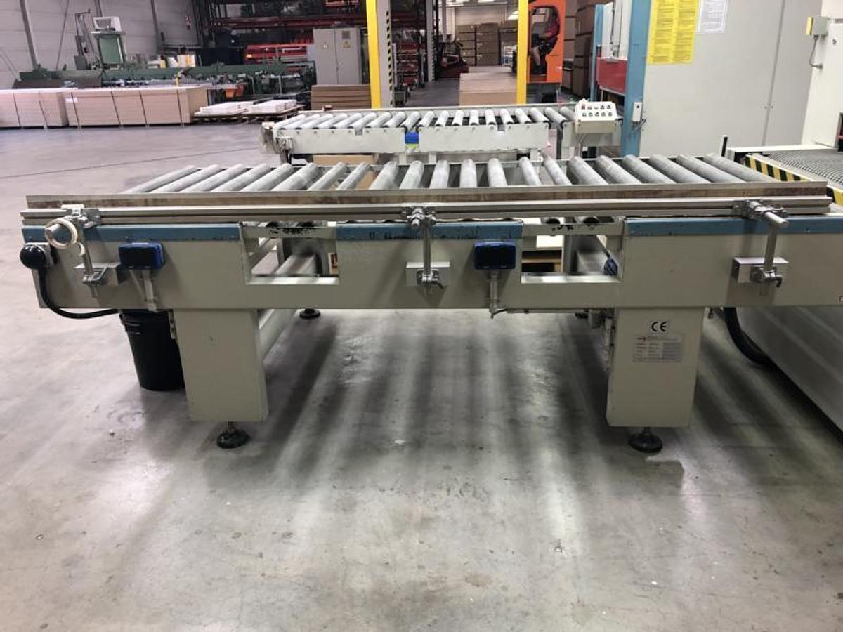 Used Cefla roller conveyor, length 3,000 mm