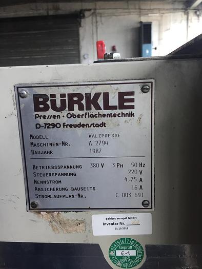 Used Ritininis presas Bürkle AM 1600 (2)