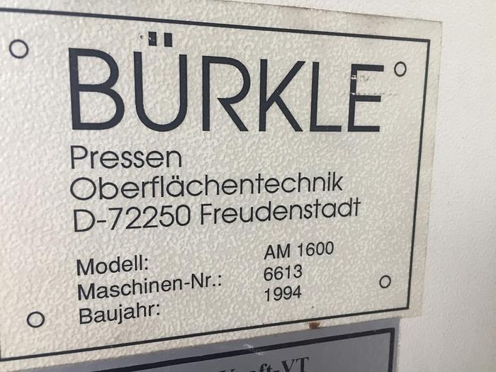 Used Ritininis presas Bürkle AM 1600 (1)