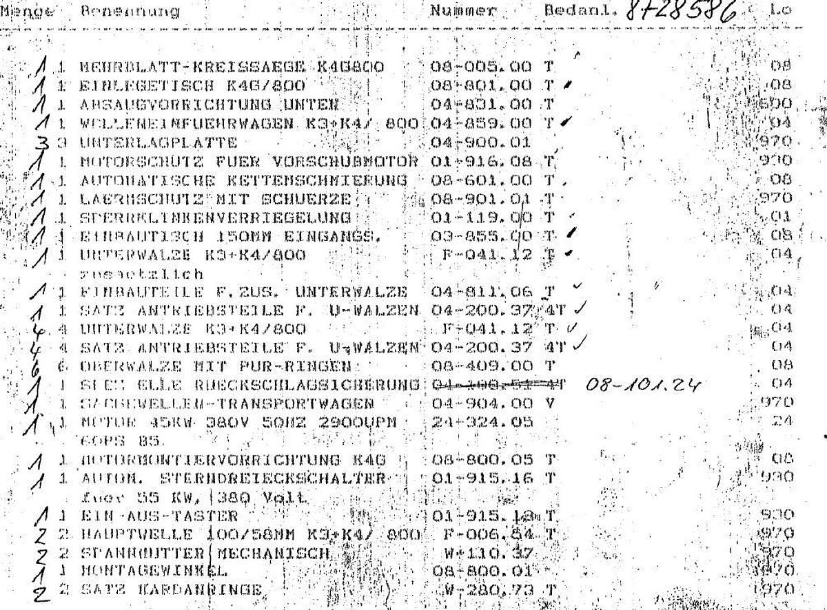Used Vielblattsäge Paul K 4G / 800