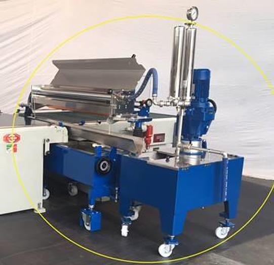 Used Tomanini paint pouring machine, Wotec