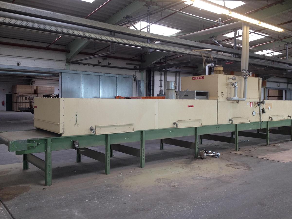 Used Hackemack KTR nozzle dryer duct, length 27,000 mm