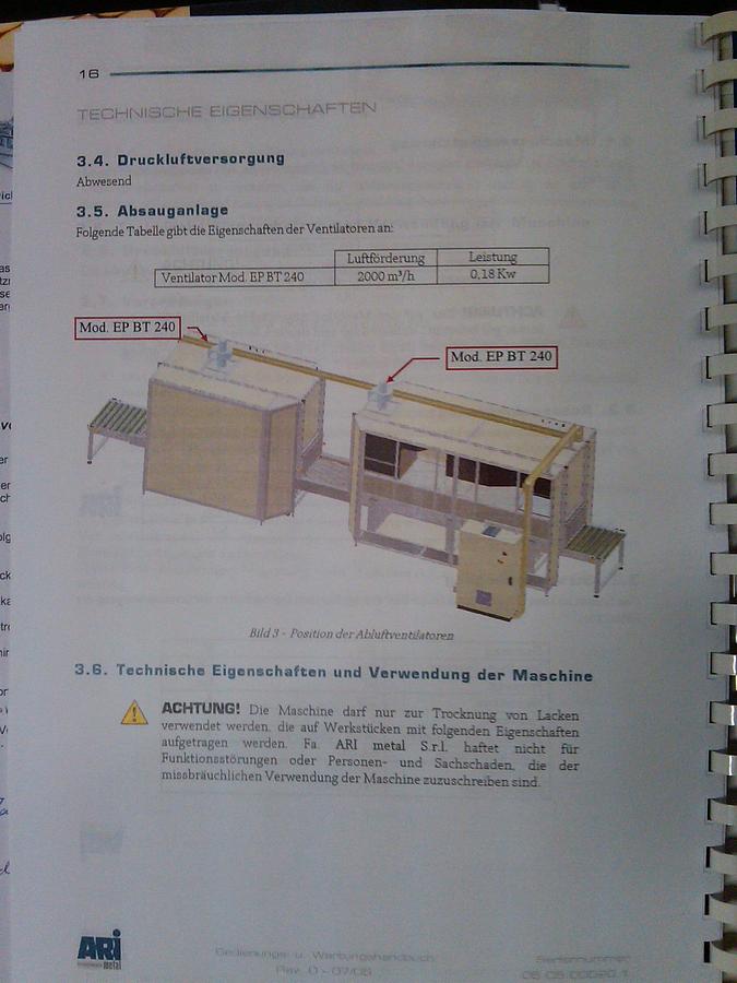 Used ARImetal exhaust air nozzle dryer, 0 operating hours