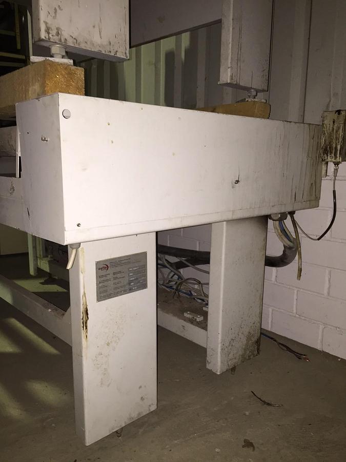 Used Cefla roller conveyor, length 1,050 mm