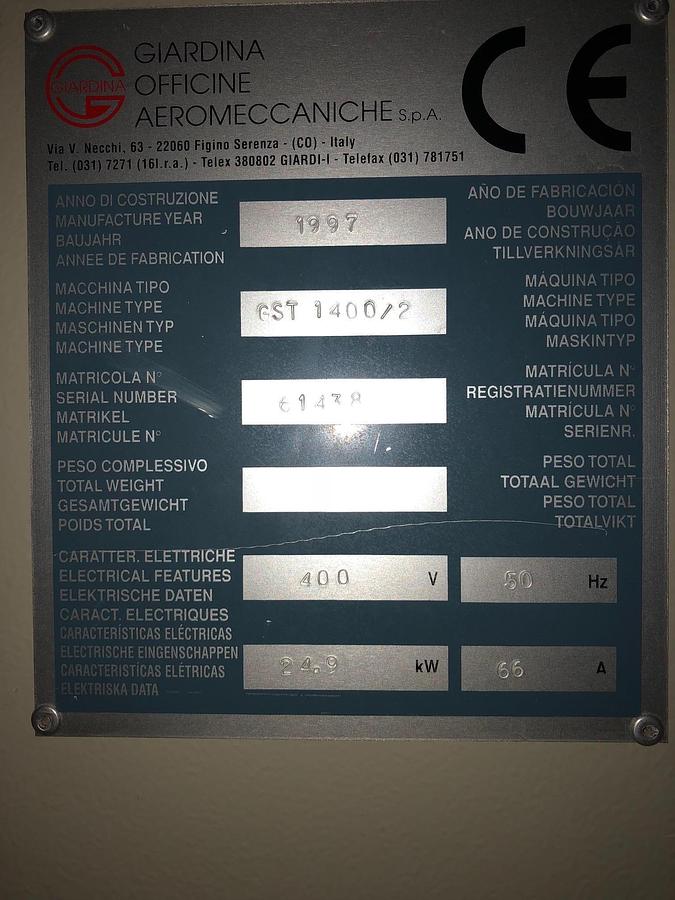 Used UV drying channel Giardina, GST, 2 tubes